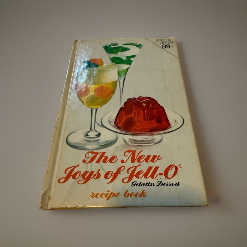 The New Joys of Jell-O Gelatin Dessert Recipe Book (1973) Hardcover Cookbook